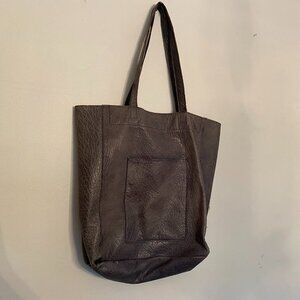 Latico Margie Shoulder Tote Bag in Blue Gray 100% Leather‎